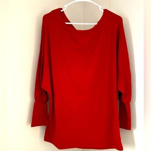 ❤️Red wide neck long sleeve ❤️